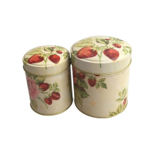 Matt Pritning Round Tea Tin Box Wholesale Series Size Custom Design